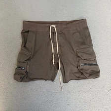 Rick Owens Cargo Shorts Mens US Size 46 Dust Mastodon RU02B2396-BA *READ