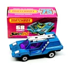 Matchbox Lesney Superfast 68 Cosmobile vey rare metallic blue Adventure 2000 mib