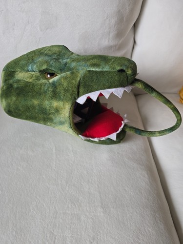 Pottery Barn Kids T Rex Dinosaur Plush Easter Basket Toy Treat Bag Dino 11 X 6”
