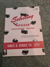 James G. Biddle Company selecting Megger Insulation Testers Manual 1955