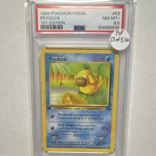 Psyduck (1st Edition) graded PSA 8.5 for sale on eBay