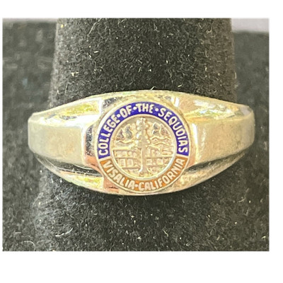 Sterling Silver College of the Sequoias Visalia California Emblem Ring