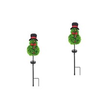 2Pcs Solar Stake Lamp Christmas Lawn Light Durable ABS Outdoor Garden Decoration