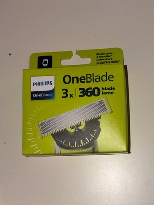 Philips OneBlade 3 x 360 Blade - 3-Pack Replacement Razor Blade (QP430/50) - NEW