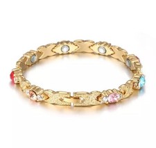 Trendy Energy health balance twisted. Magnetic therapy multicolor bracelet