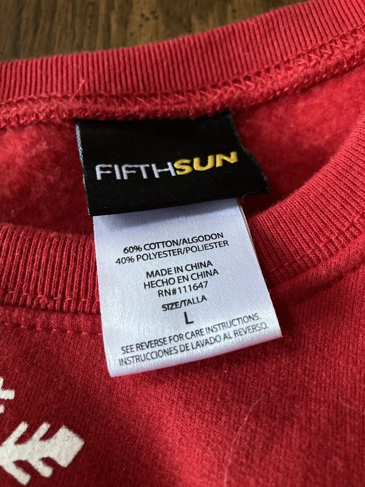 Crazy Cat Lady Sudadera Roja Navidad Cinco Gatos Papá Noel Sombreros y Copo de Nieve Lrg Foto 3 de 4