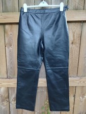 Clio Petite Vintage Leather Straight Leg Moto Pants Size 12