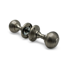 Satin Nickel Beehive Sprung Mortice Solid Door Knobs Knob Pair Quality