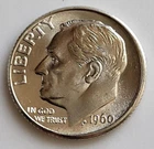 1960 D US. 90% Silver Roosevelt Dime - 10c -  Denver Mint