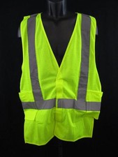 NEW Reflective Safety Vest Adult Size 32"-44" Yellow