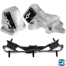 Front Engine Mounts & Rear Auto Trans Mount 3PCS For RAM 1500 18-14 3.0L; RWD