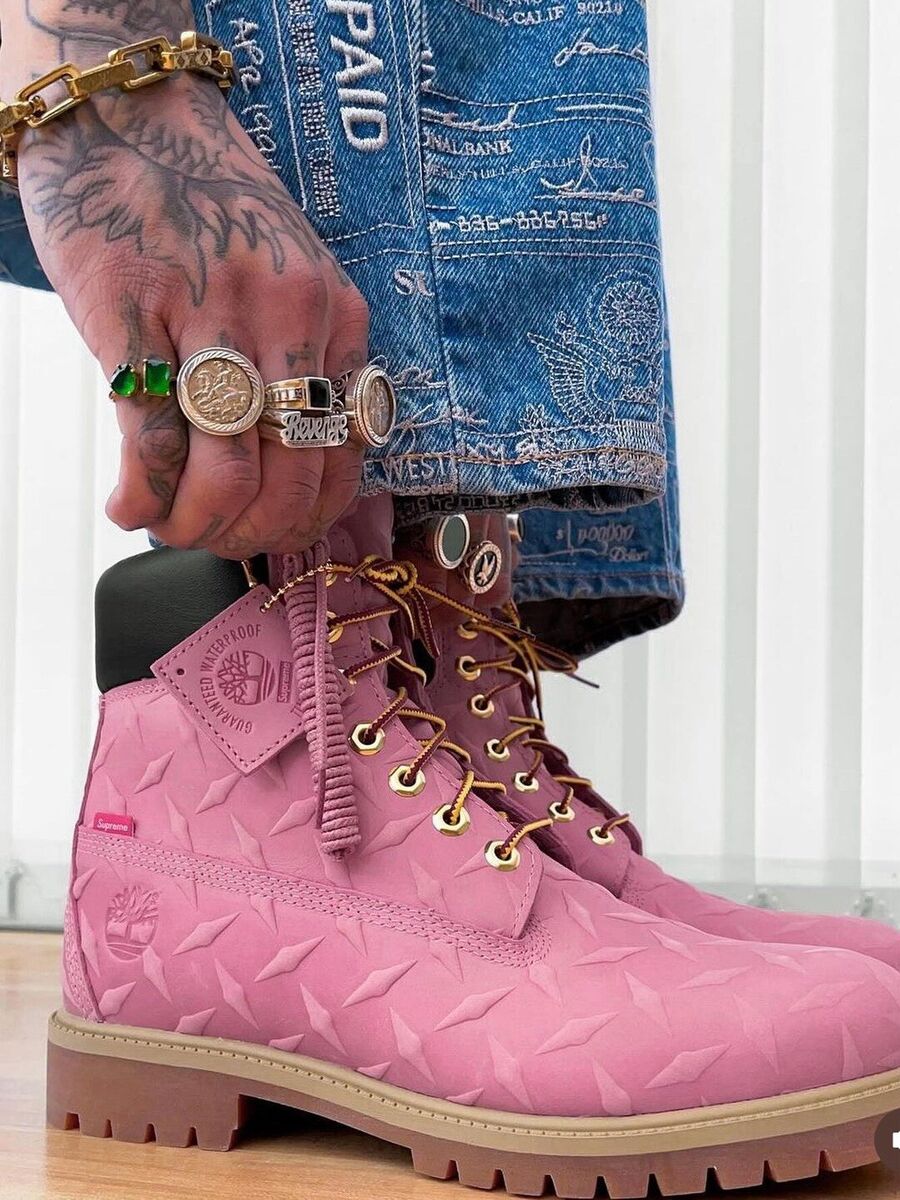 Supreme x 6 Inch Premium Waterproof Boot 'Embossed Diamond Supreme x 6 Inch Premium Waterproof Boot 'Embossed Diamond