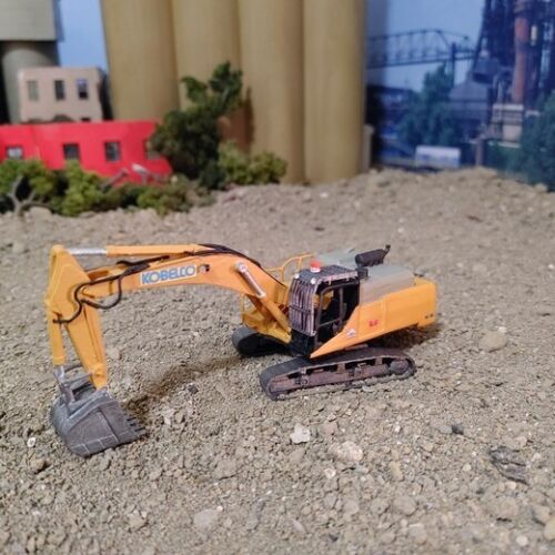 1/87 HO Scale Custom Built Kobelco 520 Excavator. 3D Printed Model