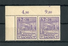 SBZ Nr.89A II + F2 ** ECKRANDPAAR 42Pfg. PLATTENFEHLER ME 40,-++ (129068)