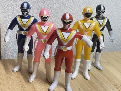 Power Rangers Chikyuu Sentai Fiveman Soft Vinyl 5 Set Bundle Bulk Japan