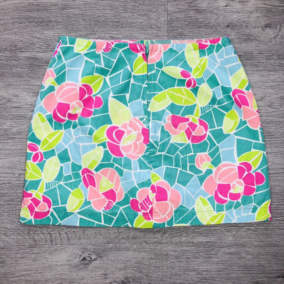 Falda Vintage Lilly Pulitzer Niñas Pequeñas Talla 12 Etiqueta Blanca Floral Flores Skort Foto 2 de 4