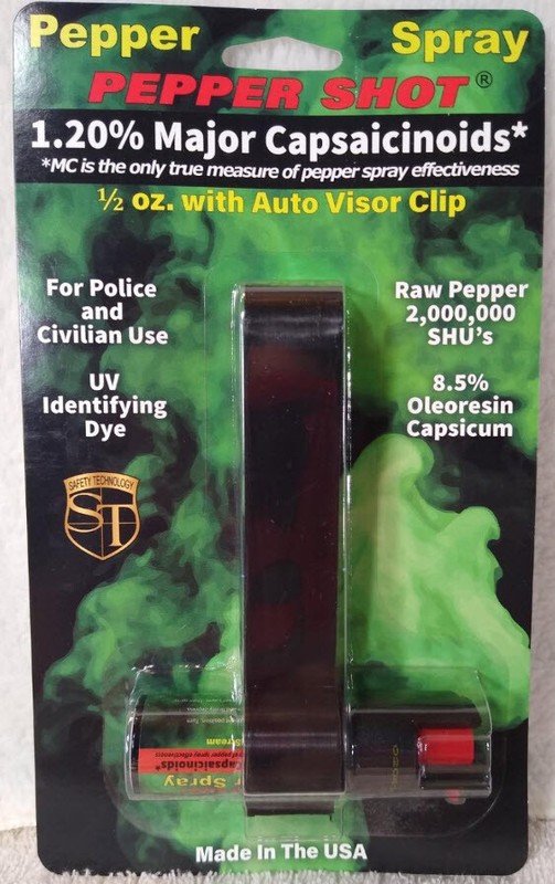 Automotive Auto Car Sun Visor Pepper Spray .50oz Fast Use Personal Security;.",