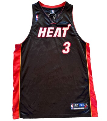 Authentic Dwayne Wade Miami Heat NBA Basketball Trikot Jersey Reebok Size 50