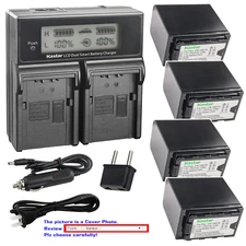 Kastar Battery LCD Dual Fast Charger for VW-VBD78 VBD98 & Panasonic AG-DVX200PJ