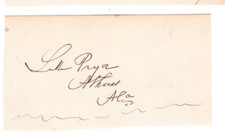 Luke Pryor (1820-1900) Signed Clip / Autographed Senator Alabama