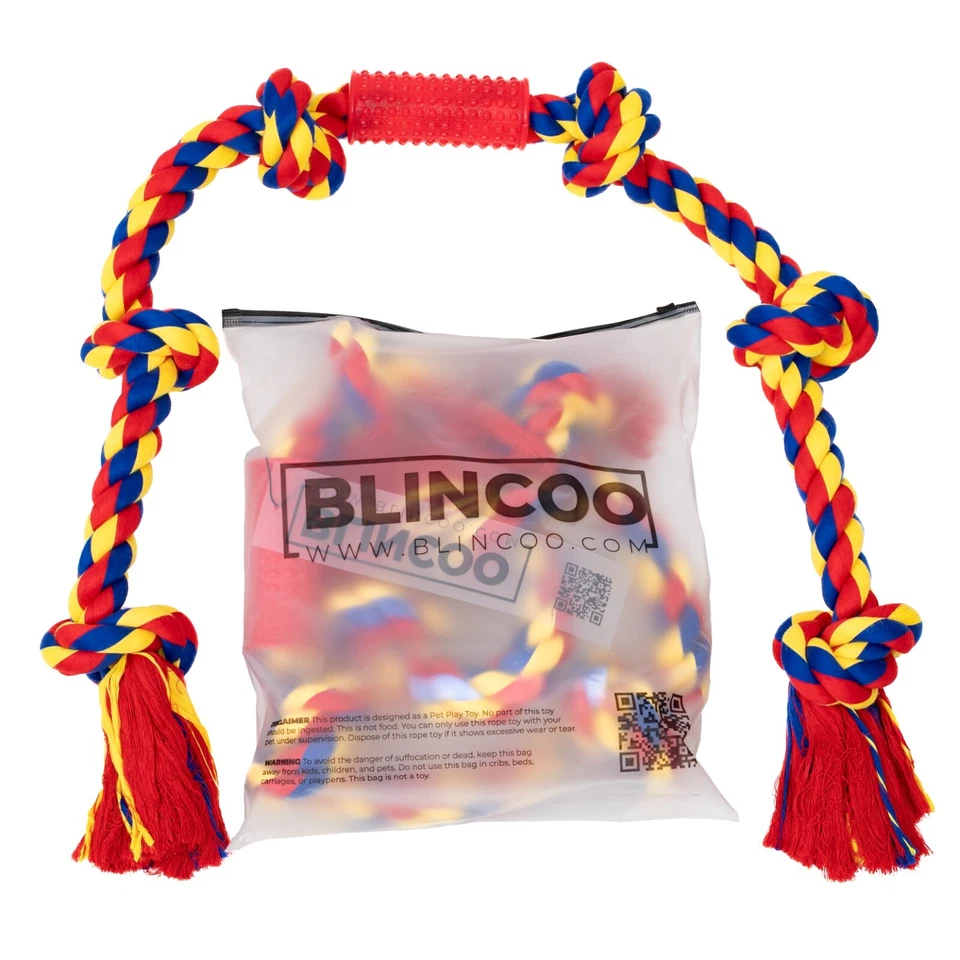Big Knots XXXL brinquedo de corda inquebrável para cães para raças grandes - BLINCOO Elite 48" - Imagem 3 de 4