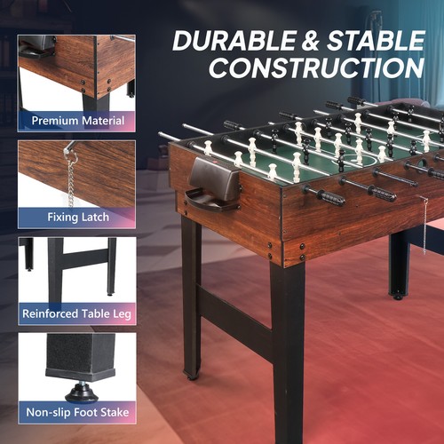 10 in 1 Multi Combo Game Table Set w/Air Hockey Foosball Pool for Game Room Home - Picture 6 of 9