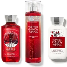 Bath & Body Works WINTER CANDY APPLE  Fragrance Mist, Gel & Body Lotion NEW