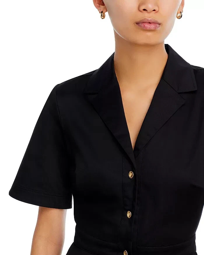 Vestido camisero circular Godet para mujer Jason Wu Collection $1200 - negro - talla 10 Foto 2 de 4