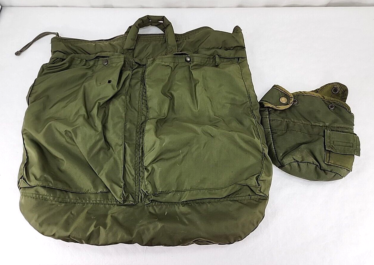 Vintage 1970 US Military Flying Helmet Bag Nylon Pilot Vintage 1970 US Military Flying Helmet Bag Nylon Pilot
