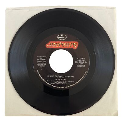 Bon Jovi - In And Out Of Love (Edit) (1985) 7  45 DJ Promo NM