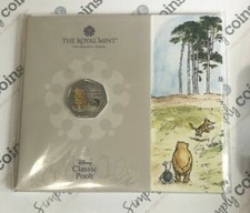 WINNIE THE POOH 50 PENCE COLOUR BRILLIANT UNCIRCULATED BU BUNC PACK 2020
