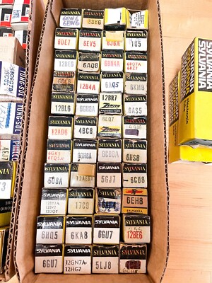 Vintage Mixed Lot of 104 Sylvania Zenith ITT Philco Audio Preamp Tubes, NOS