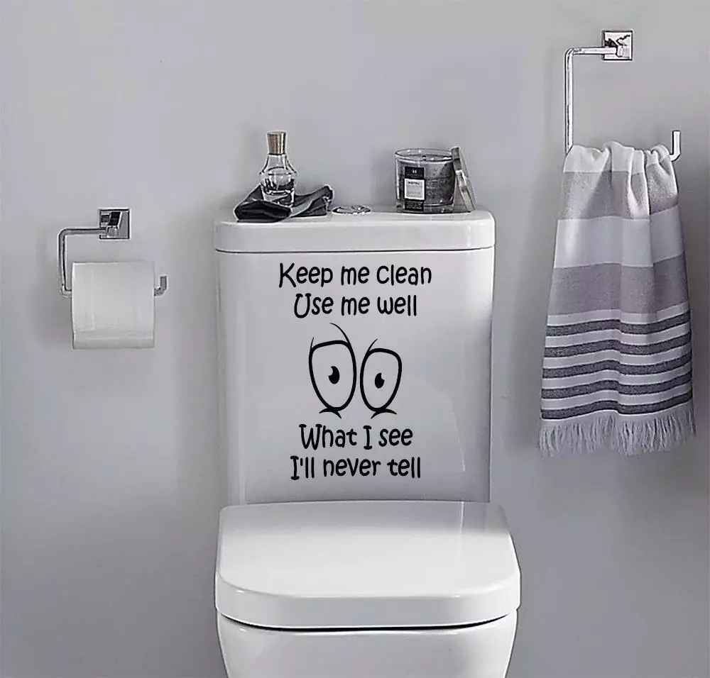 Sticker toilettes humour et droile brise glace - Stickers muraux WC