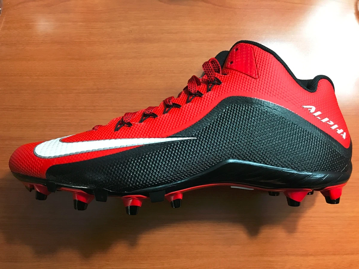 NIKE ALPHA PRO 2 TD PP 3 4 MID FOOTBALL CLEATS 729444 602 MSRP 140 FALCONS