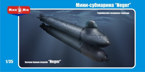 1/35 Deutscher menschlicher Torpedo ""Neger"" Zweiter Weltkrieg MikroMir 35-001 Kunststoff Modellbausatz