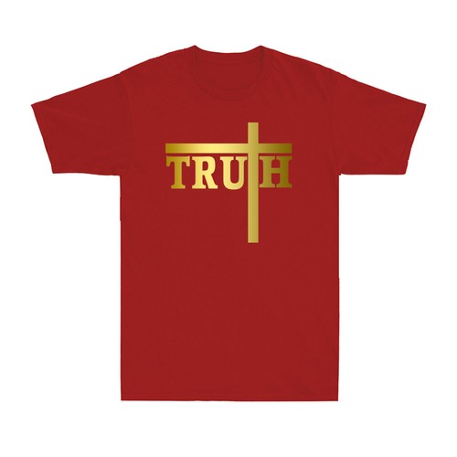 Christian Truth Cross Faith In God Jesus Christ Catholic Religious Men's T-Shirt - Picture 6 of 10