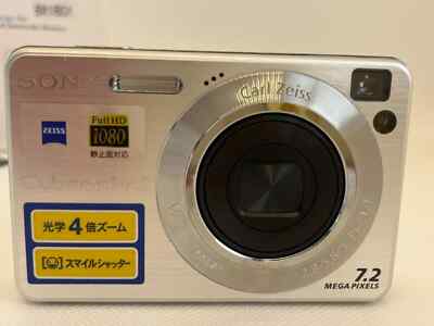 中古 ソニー Cyber-shot DSC-W110 デジカメ サイバーショット Sony Cyber-shot DSC-W110 7.2MP Digital Camera - Silver for sale