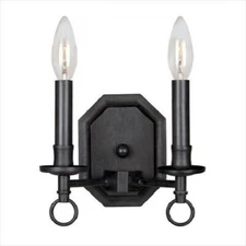 World Imports Lighting WI133-42 Iron Two Light Wall Sconce, Rust