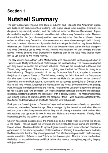 ATAR Notes Text Guide: A Midsummer Night's Dream - Picture 5 of 8