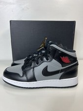 Air Jordan 1 Mid GS Shadow Particle Grey 554725-096 Size 6.5Y/ Women  s Size 8