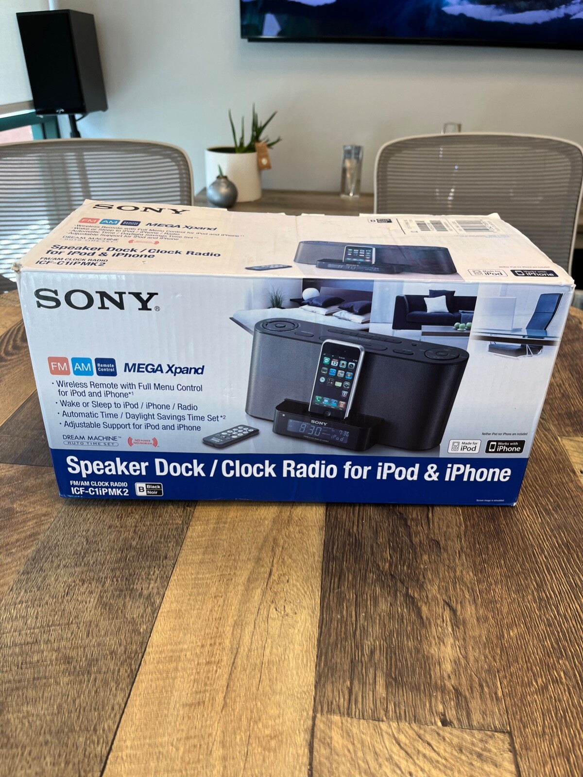 Sony Dream Machine ICFC1iPMK2 FM/AM Alarm Clock Radio iPhone iPod Dock