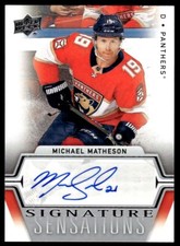 2019-20 Upper Deck Signature Sensations Michael Matheson Auto Florida Panthers
