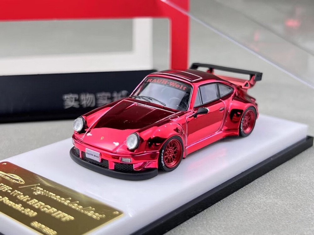 MC 1:64 Plating Red RWB 930 Classic Racing Sports Model Diecast Metal Car