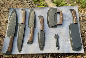 Couteau de cuisine personnalisé à la main forgé en acier de Damas 6 Les pics