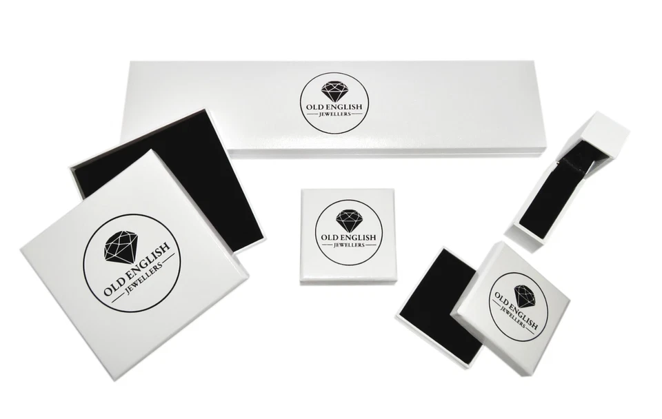 9ct Yellow Gold simulated RUBY & CZ Oval Cluster Stud Earrings - 9mm x 7mm - Image 4 of 4