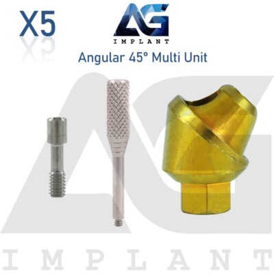5 Angular Multi Unit 1.6 Prosthetic System New 45°  With Screw 
