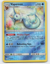 2019 Pokemon, Cosmic Eclipse, #42/236 Vaporeon, Reverse Holo Uncommon NM on eBay