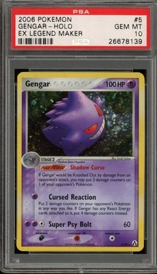 Pokemon Gengar EX Legend Maker Holo Rare #5 PSA 10 Gem Mint | eBay