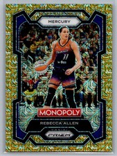 Rebecca Allen 2024 Prizm Monopoly WNBA #18 Gold Millionaire Shimmer /500