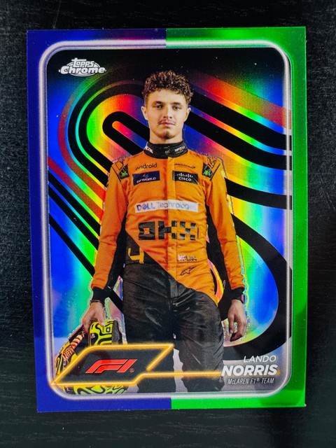 2024 Lando Norris Purple / Green Refractor Topps Chrome #7 F1 Formula 1
